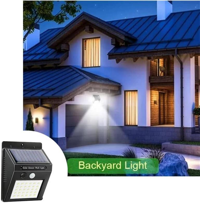 2 Adet Dış mekan için güneş enerjili lamba, 20 BEYAZ LED solar lamba, dış mekan, hareket sensörlü güvenlik duvar lambası, IP65 su geçirmez, bahçe, garaj, karavan - 7
