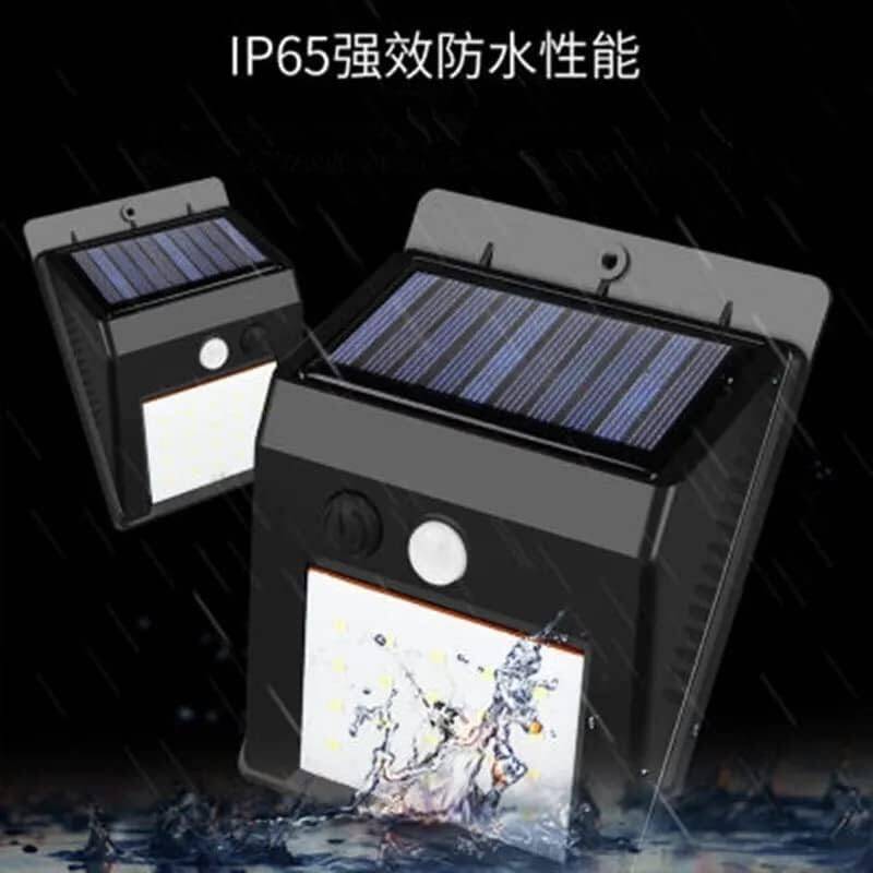 2 Adet Dış mekan için güneş enerjili lamba, 20 BEYAZ LED solar lamba, dış mekan, hareket sensörlü güvenlik duvar lambası, IP65 su geçirmez, bahçe, garaj, karavan - 8