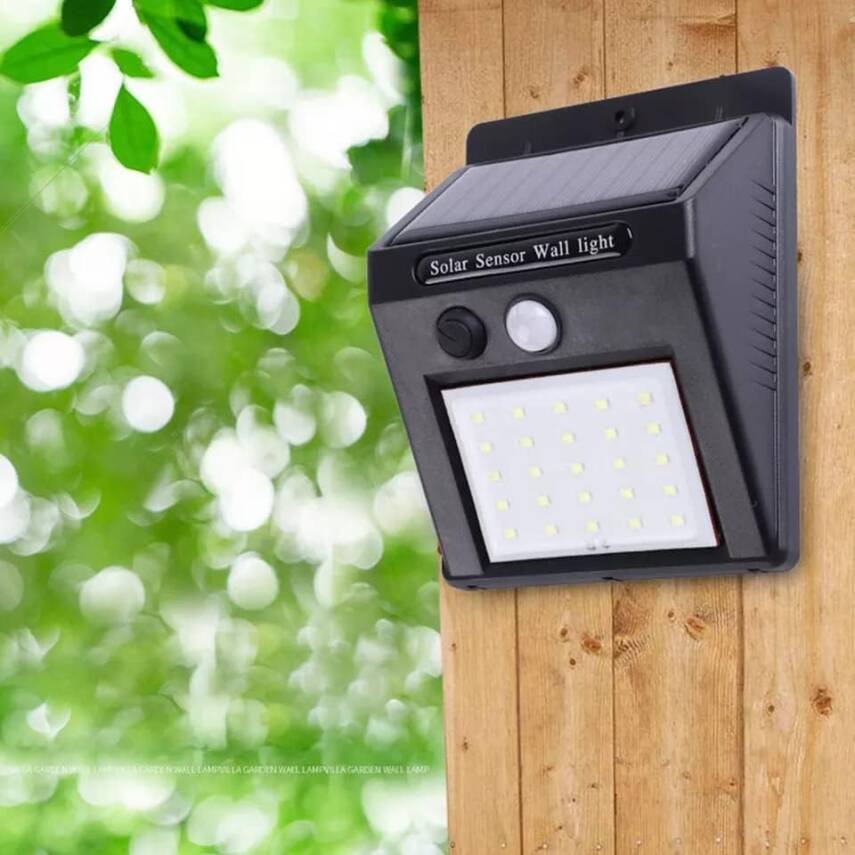 2 Adet Dış mekan için güneş enerjili lamba, 20 BEYAZ LED solar lamba, dış mekan, hareket sensörlü güvenlik duvar lambası, IP65 su geçirmez, bahçe, garaj, karavan - 5