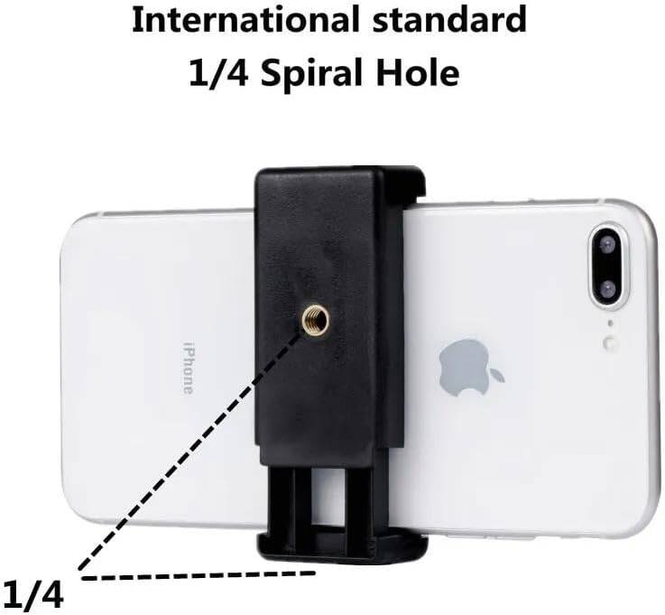 Çift Girişli Telefon Tutuculu Tripod Slr Kamera İçin 360 Derece Dönebilen Metal Mafsal Aparatı 1/4 - 3