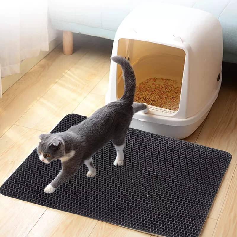 Elekli Kedi Kumu Paspası Kedi Köpek Tuvalet Önü Paspas Kedi Köpek Matı Elekli Kedi Kumu Tuvaleti Önü Paspası (59×37 cm) - 5