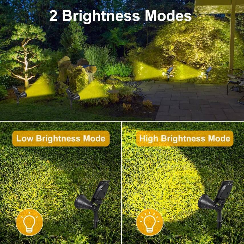 Kyrotech 18 LED Spot Güneş Enerjili Bahçe Aydınlatma Lambası, Fotoselli, Spike Aplik, 18W Su Geçirmez Dış Mekan Solar Lamba, Ağaç, Veranda, Garaj, Havuz, Duvar Ve Zemin Montajına Uygundur 42 CM - 13