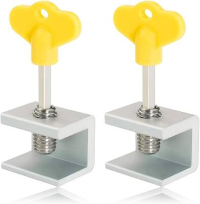 Kyrotech 2 Adet Ayarlanabilir Sürgülü Pencere ve Kapı Kilidi Seti – Alüminyum Gövde, Anahtarlı Montaj, Kaydırmalı Sistemlere Uyumlu, Çocuk Güvenliği ve Hırsızlık Önleyici Kilit - Kyrotech