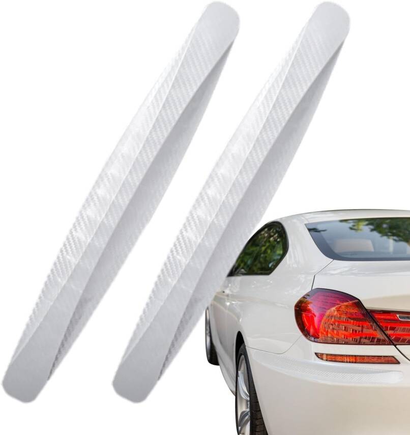 Kyrotech 2 Adet Karbon Fiber Görünümlü Tampon Koruyucu Şerit – 40,5 cm Yapışkanlı Esnek Köşe Koruma – Araç Ön ve Arka Tampon için Çizik Önleyici Şerit, Tüm Araçlara Uyumlu - 10