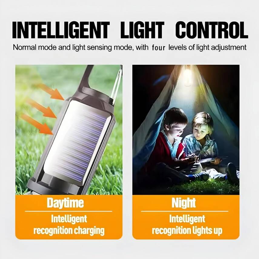 Kyrotech 2 Lambalı, Askılı, 3 Modlu, Şarjlı, Led Solar Güneş Enerjili, 2 MT Metal STANDLI, Su Geçirmez, Kitap Okuma Işığı, Kamp, avcılık, Balıkçılık, Garaj, Güverte, Balkon Dekorasyonu, Karavan - 6