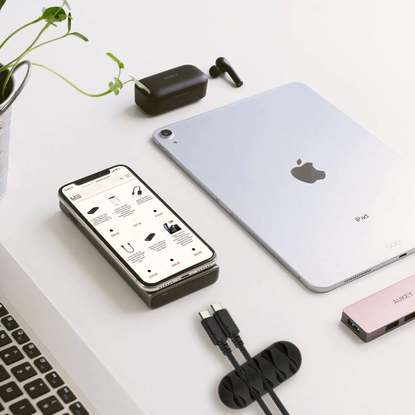 Kyrotech 3 Adet Kablo Tutucu Seti – Her Biri 5 Kablo Kapasiteli | Yapışkanlı Kablo Klipsi, Masa Üstü Kablo Düzenleyici, Ofis & Ev İçin Kablo Yönetimi | Siyah Renk - 3