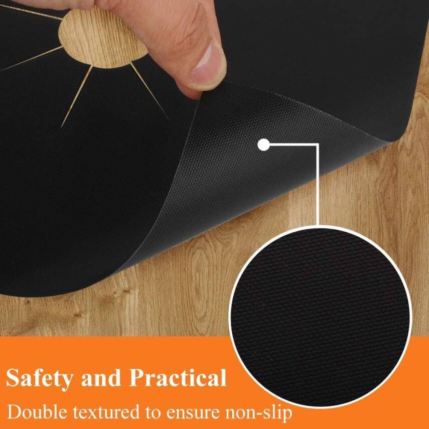 Kyrotech 4 Adet Gazlı Ocak Koruma Matı, Brülor Koruma Pedi, Yeniden Kullanılabilir Gazlı Ocak Üst Kapakları, Mutfak İçin, Kesilebilir, Kolay Temizlenebilir, Boyut 27*27 cm - 14