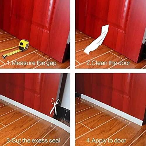 Kyrotech 5 Metre Şeffaf Silikon Kapı Pencere İzolasyon Bandı – Kendinden Yapışkanlı Rüzgar, Toz, Soğuk, Ses Önleyici Fitil Şerit – Kapı Altı, Cam, Sürgülü Kapı, Duşakabin, PVC Doğrama Contası - 9