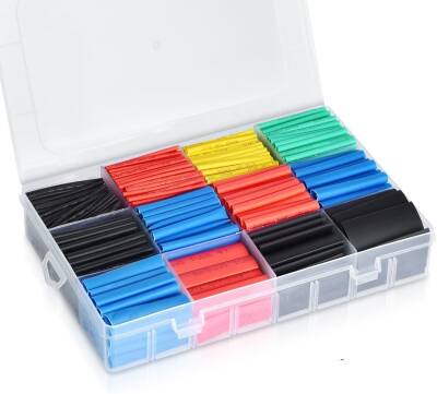 Kyrotech 560 Parça Isıyla Daralan Makaron Setİ, Kutulu, Renkli, Farklı Çaplarda Isıyla Büzüşen Kablo Koruma Kılıfı, Elektrik Yalıtım Makaron Kiti, Su Geçirmez, Alev Geciktirici, Kablo Onarım ve İzolasyonu - Kyrotech