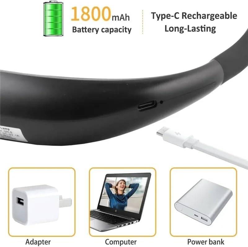 Kyrotech Çift LED Boyun Okuma Lambası, Yatak Kitap Işığı, Şarjlı, Ayarlanabilir Parlaklık Masa Lambası, Bükülebilir Kollara, 3 farklı Renk Modu, Bakım, Onarım, Gece Koşusu, Yürüyüş, Örgü - 3