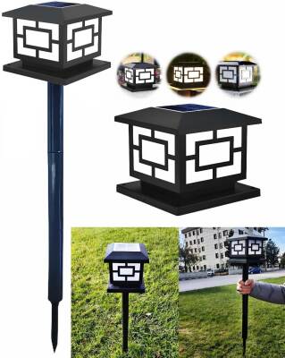 Kyrotech Güneş Enerjili 10W Set Üstü Standlı 78 CM Bahçe Aydınlatması, Su Geçirmez, 3200K-6500K, Solar Küp Armatür, 2 Modlu (Beyaz-Gün Işığı), Veranda, Çit, Bahçe Duvarı Küp Aydınlatma 165×110 mm - Kyrotech