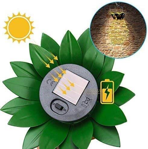 Kyrotech Güneş Enerjili, 30 Led Ananas Bahçe Lambası, IP66 Su Geçirmez, Bahçe, Teras, Veranda, Yol, Ev, Balkon, Çit Aydınlatması, Asılabilir Peri Led Solar Bahçe Aydınlatması - 7