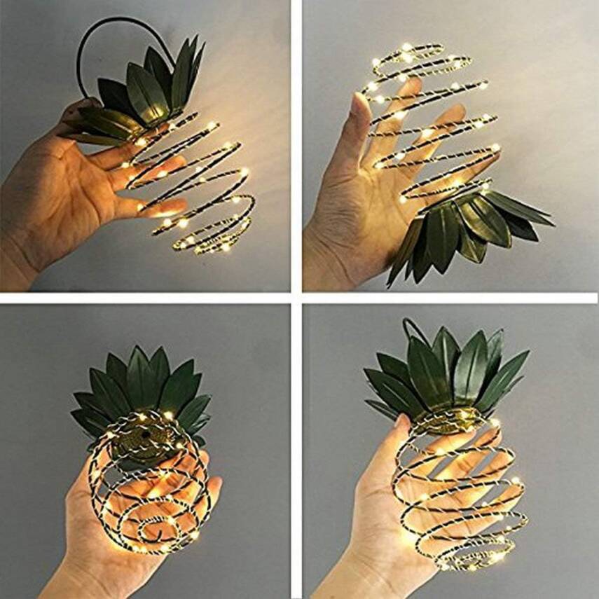 Kyrotech Güneş Enerjili, 30 Led Ananas Bahçe Lambası, IP66 Su Geçirmez, Bahçe, Teras, Veranda, Yol, Ev, Balkon, Çit Aydınlatması, Asılabilir Peri Led Solar Bahçe Aydınlatması - 6