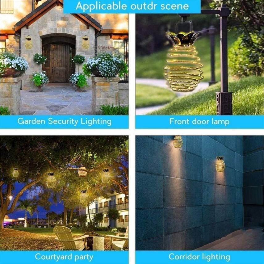 Kyrotech Güneş Enerjili, 30 Led Ananas Bahçe Lambası, IP66 Su Geçirmez, Bahçe, Teras, Veranda, Yol, Ev, Balkon, Çit Aydınlatması, Asılabilir Peri Led Solar Bahçe Aydınlatması - 4