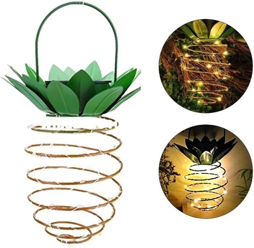 Kyrotech Güneş Enerjili, 30 Led Ananas Bahçe Lambası, IP66 Su Geçirmez, Bahçe, Teras, Veranda, Yol, Ev, Balkon, Çit Aydınlatması, Asılabilir Peri Led Solar Bahçe Aydınlatması - 1