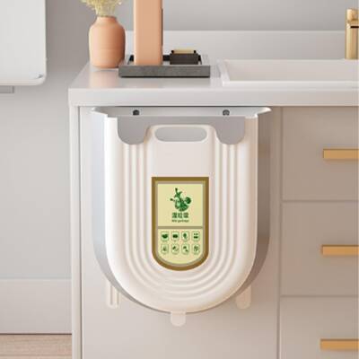 Kyrotech Katlanabilir Körüklü Mutfak Dolap İçi Çöp Kovası – 20kg Taşıma Kapasiteli, Kompakt ve Dayanıklı Atık Kutusu, Kolay Montajlı Plastik Çöp Kovası, Pratik ve Hijyenik Kullanım, 13x22x25 cm - Kyrotech