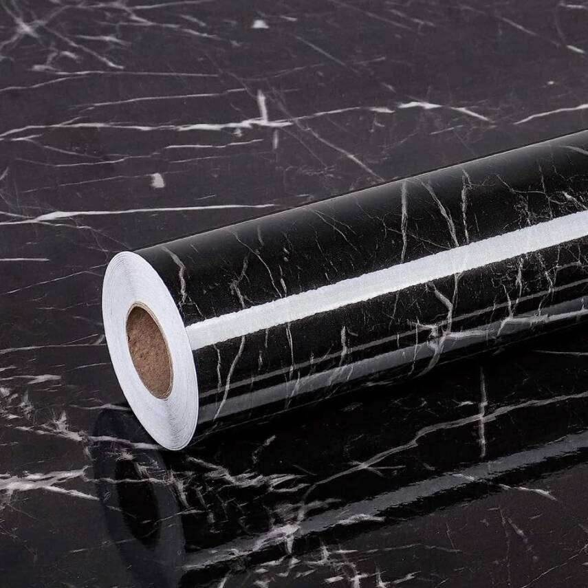 Kyrotech Mermer Desenli Kendinden Yapışkanlı Folyo 5 Metre, 60 CM, Vinil, KendindenYapışkanlı, Dekor folyosu, Pencere Çıkartması, PVC Çıkartma, Mobilya, Mutfak dolabı, Granit - 6