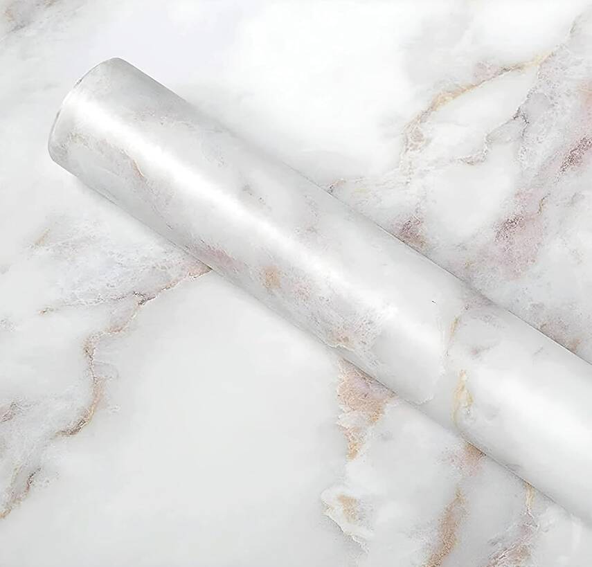 Kyrotech Mermer Desenli Kendinden Yapışkanlı Folyo 5 Metre, 60 CM, Vinil, KendindenYapışkanlı, Dekor folyosu, Pencere Çıkartması, PVC Çıkartma, Mobilya, Mutfak dolabı, Granit - 7