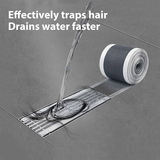 Kyrotech Mutfak Lavabo Duşakabin Küvet Süzgeci Saç Toplayıcı Banyo Gider Tıkanma Önleyici Elek Kesilebilir PVC File, Herhangi Bir Uzunlukta Kendin Yap Kullan At Duş Tahliyesi Kapak Süzgeci Koruyucu 4 Metre - 2
