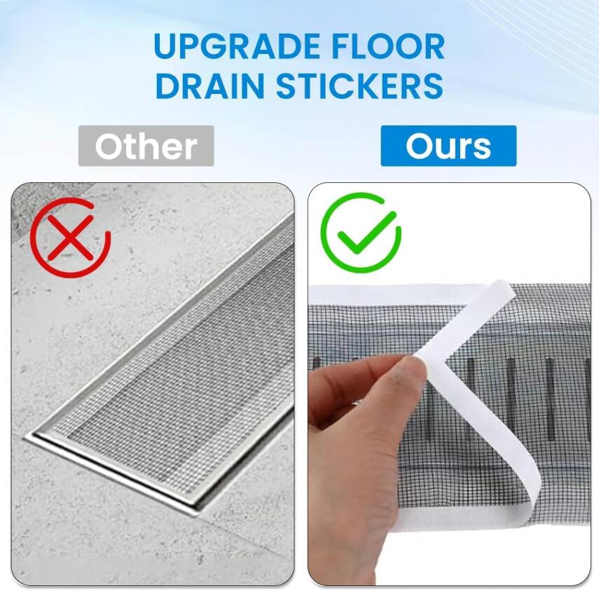 Kyrotech Mutfak Lavabo Duşakabin Küvet Süzgeci Saç Toplayıcı Banyo Gider Tıkanma Önleyici Elek Kesilebilir PVC File, Herhangi Bir Uzunlukta Kendin Yap Kullan At Duş Tahliyesi Kapak Süzgeci Koruyucu 4 Metre - 5