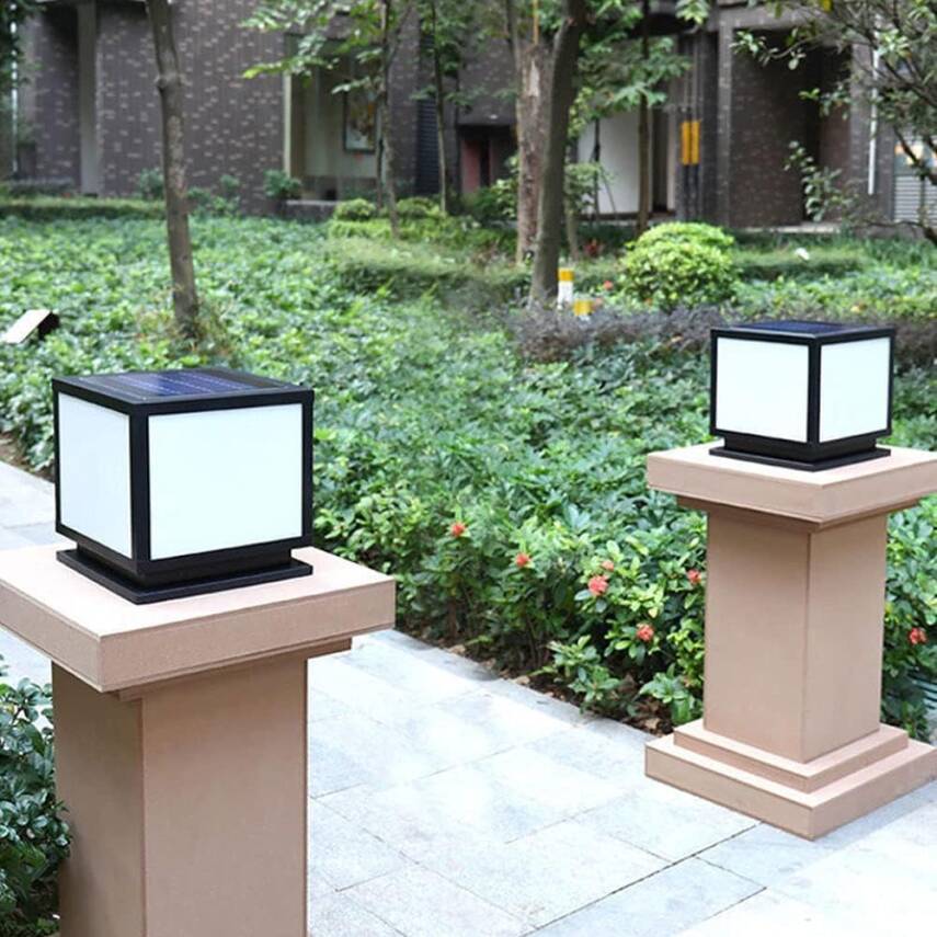 Kyrotech Set Üstü KARE Solar LED Bahçe Lambası 60W, Güneş Enerjili + 220V Elektrikli Hibrit, E27 Duy, Fotoselli, Uzaktan Kumandalı, 3 Modlu Işık, IP65 Su Geçirmez, Uzun Ömürlü Bahçe Aydınlatma Armatürü - 1