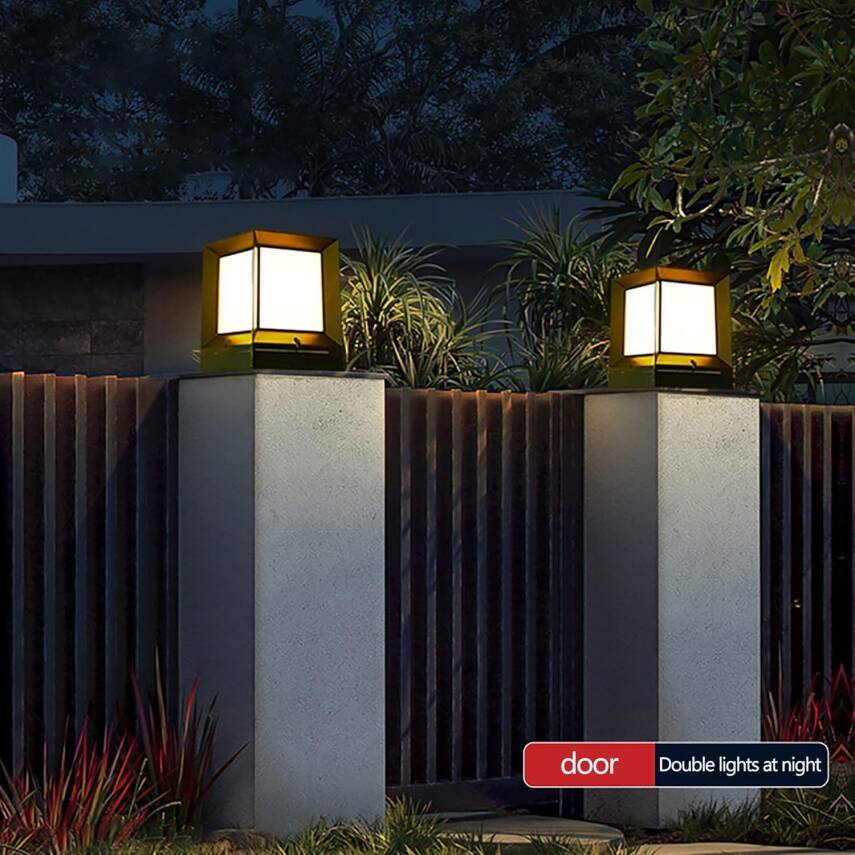 Kyrotech Set Üstü Küp Solar LED Bahçe Lambası 60W, Güneş Enerjili+220V Elektrikli Hibrit, E27 Duy, Fotoselli, Uzaktan Kumandalı | 3 Modlu Işık | IP65 Su Geçirmez | Uzun Ömürlü Bahçe Aydınlatma Armatürü - 3