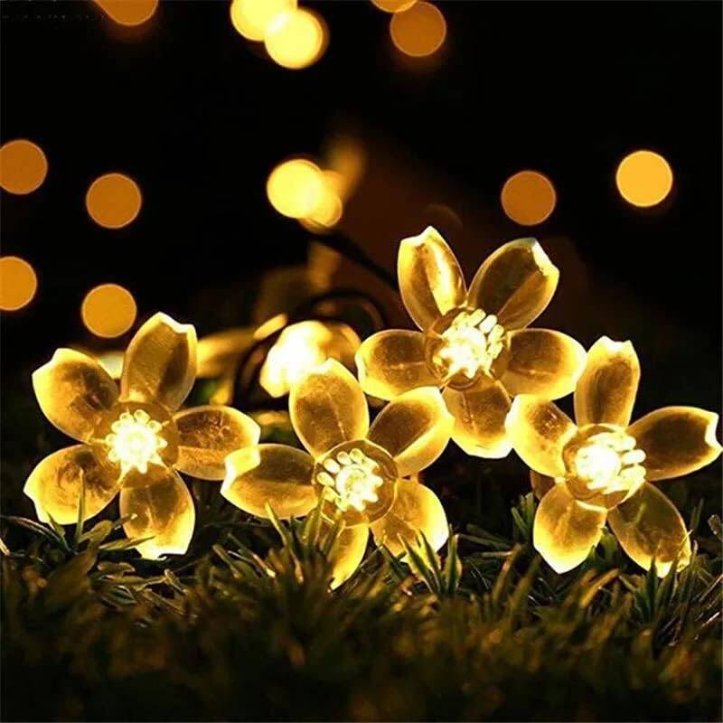 Kyrotech Solar Güneş Enerjili 30 Led Çiçek Zinciri Kiraz Çiçeği IP65 Su Geçirmez Solar Işık Zinciri Dış Mekan Bahçe Veranda Avlu Çardak Noel Ağacı Partiler Gün Işığı - 4