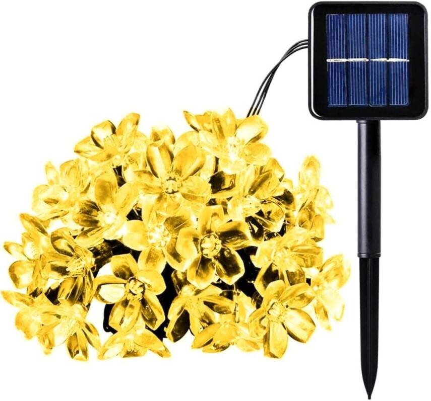 Kyrotech Solar Güneş Enerjili 30 Led Çiçek Zinciri Kiraz Çiçeği IP65 Su Geçirmez Solar Işık Zinciri Dış Mekan Bahçe Veranda Avlu Çardak Noel Ağacı Partiler Gün Işığı - 1