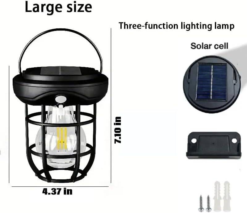 Kyrotech Solar Güneş Enerjili Kamp Ve Bahçe Lambası Taşınabilir Hareket Sensörlü Aplik 3 Modlu Gün Işığı Su Geçirmez Acil Durum Teras Veranda Peyzaj Patika Kapı Garaj Balkon Dekorasyonu Ağaç Süsleme İçin Uygundur - 2