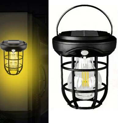 Kyrotech Solar Güneş Enerjili Kamp Ve Bahçe Lambası Taşınabilir Hareket Sensörlü Aplik 3 Modlu Gün Işığı Su Geçirmez Acil Durum Teras Veranda Peyzaj Patika Kapı Garaj Balkon Dekorasyonu Ağaç Süsleme İçin Uygundur - Kyrotech