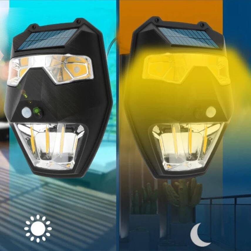 Kyrotech Solar Güneş Enerjili Lamba Panter 2 Cop Led Hareket Sensörlü 5 Işık Modlu Aplik Su Geçirmez Duvar Teras Veranda Bahçe Agaç Patika Garaj Balkon Dekorasyon Aydınlatması - 7