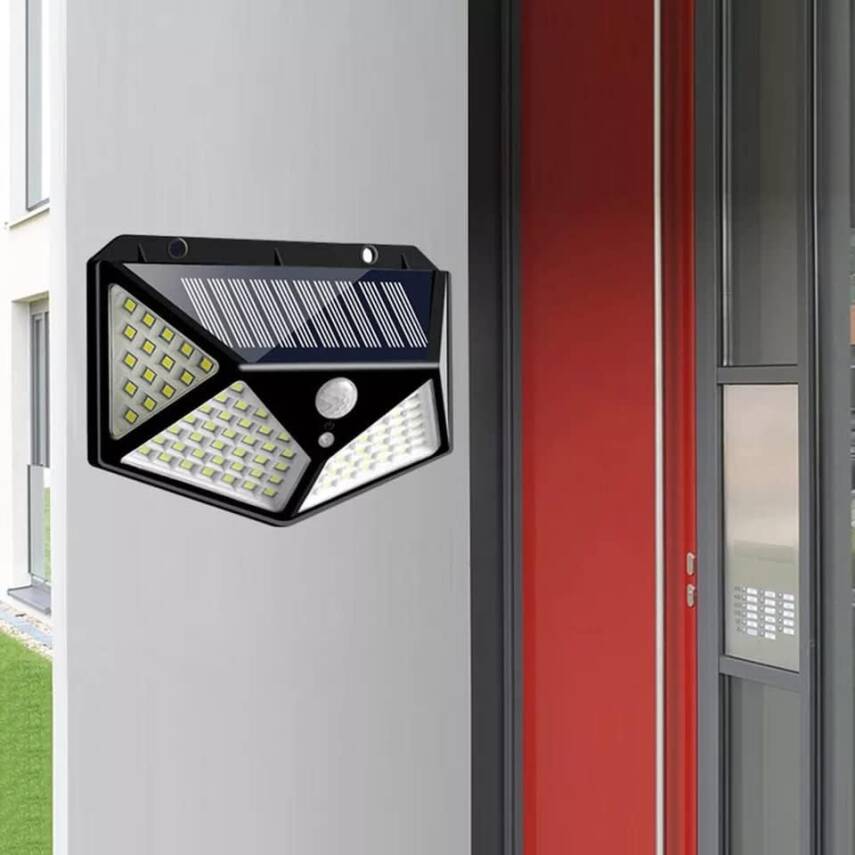 Solar Güneş Enerjili Hareket Sensörlü Duvar Bahçe Karavan Kamp Lambası Led Solar Lamba Su Geçirmez Sarı Gün Işığı Water Proof Solar Lamba - 7
