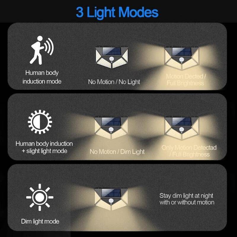 Solar Güneş Enerjili Hareket Sensörlü Duvar Bahçe Karavan Kamp Lambası Led Solar Lamba Su Geçirmez Sarı Gün Işığı Water Proof Solar Lamba - 5