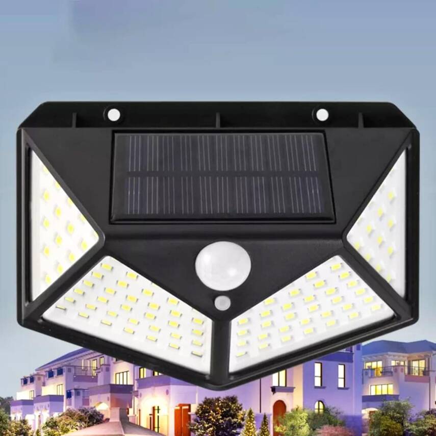 Solar Güneş Enerjili Hareket Sensörlü Duvar Bahçe Karavan Kamp Lambası Led Solar Lamba Su Geçirmez Sarı Gün Işığı Water Proof Solar Lamba - 1