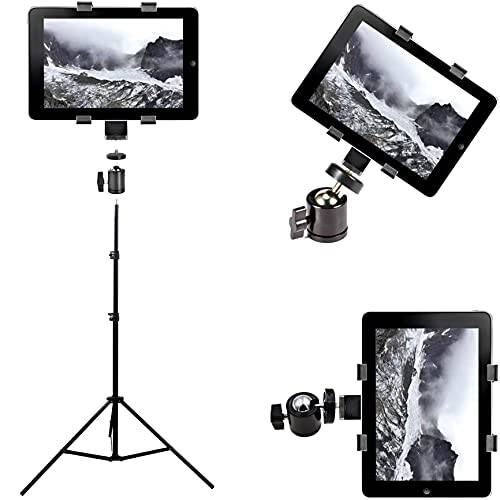 Tripod Ayaklı Tablet Tutucu, 360 Derece Hareketli, 2 Metre Uzanabilir Mafsallı - 1
